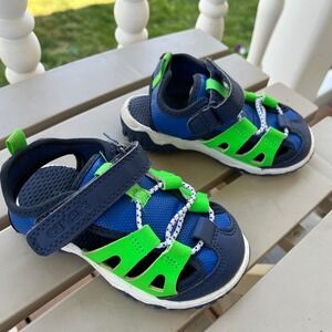 Carters Baby Boy Athletic Sandals Navy Blue Green Size 6M NWB
